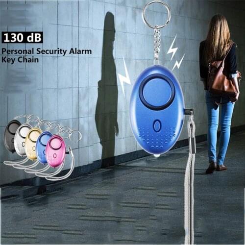 130 db Self Defense Alarm Keychain Emergency Personal Alarm for Women Kids Girls Self Defense Electronic Device Bag Decoration