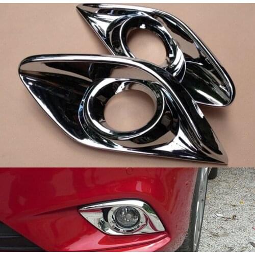 ABS Plastic For Mazda 6 Atenza 2013-2018 FRONT FOG LIGHT LAMP COVER TRIM Car styling Accessories 2pcs