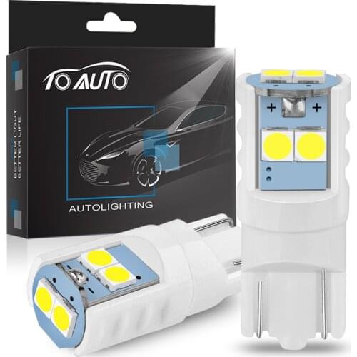 2pcs W5W T10 194 168 Ceramic 3030SMD Car Led Bulb LED Car Wedge Parking Light Auto Wedge Turn Side Bulbs License Plate Lamp 12V