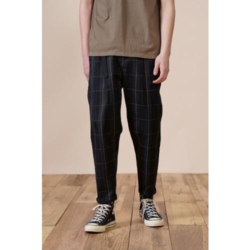 2021 New Autumn Winter New Plaid Pants Men Loose Tapered Ankle-Length Trousers Fashion Check Plus Size Hip Hop Streetwear