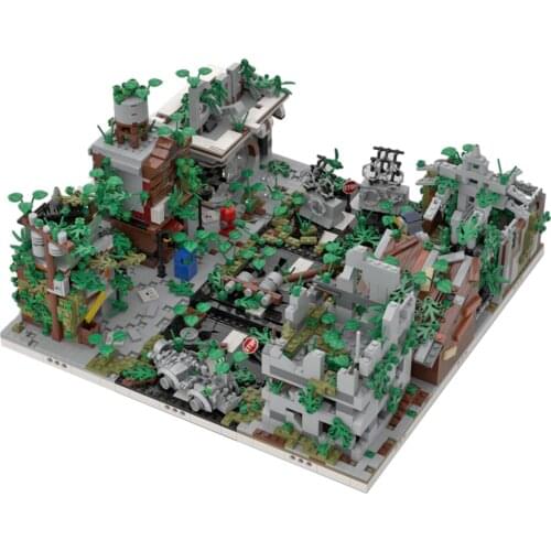 3645Pcs Original MOC Ruined City Bricks Small Particle DIY Building Block Stem Toy Gift (Designed By Gabizon) (No User Guide)