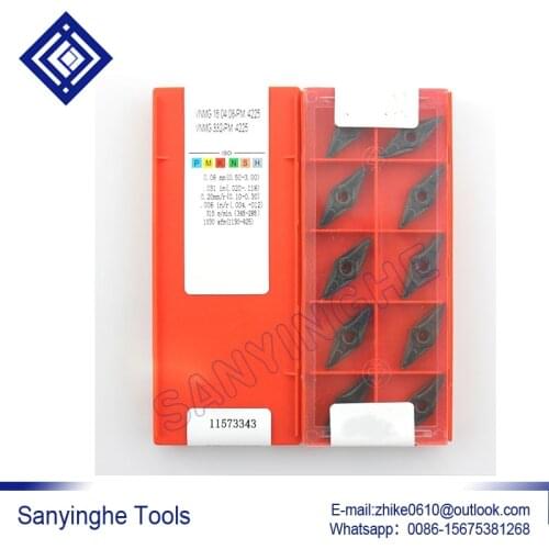 Free shipping high quality 50pcs/lots VNMG160408-PM 4225 / VNMG160408-PM4235 / VNMG160408-PM 4325 cnc carbide turning inserts