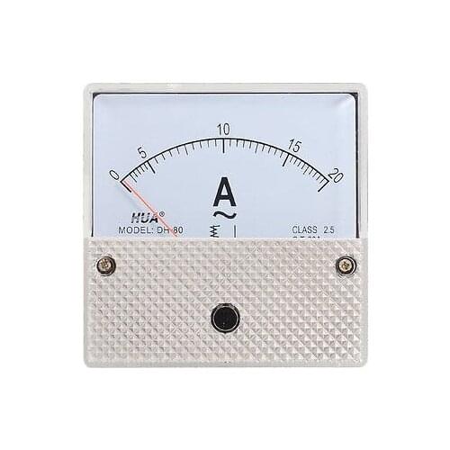 AC 0-20A Sqaure Analog Current Panel Meter Ammeter DH-80