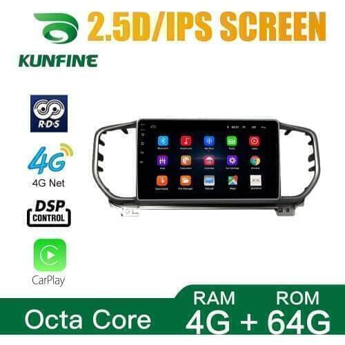 Android Core Octa 10.0 Car DVD GPS Navigation Player Deckless Car Stereo For KIA KX5 2019 Radio Headunit