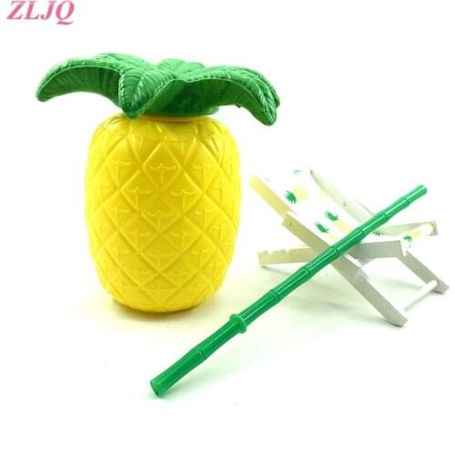 ZLJQ Hen Party Creative Plastic Fruit Pineapple Drinking Cup Bachelorette Party Pool Party Wedding Christmas Decoration for Home
