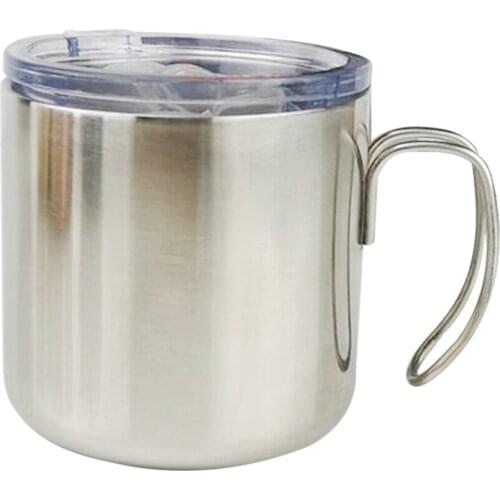 Double Walled Insulated Coffee Beer Mugs Hot & Cold Drinks Mug Stainless