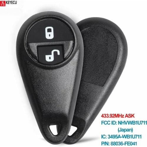 KEYECU For Subaru Forester 2005 2006 2007 2008 433MHz Remote Car Key Fob NHVWB1U711 Japan 88036-FE041