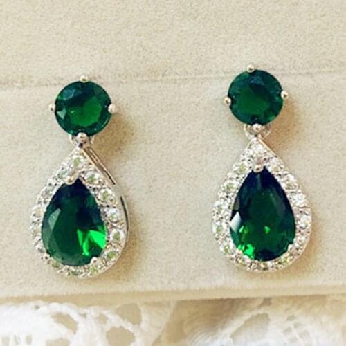 YaYi Fashion Multi-Color Glass Dangle Crystal Women Ancient Silver Color Wear Ear Band Tassel Couples Wedding Long Earrings