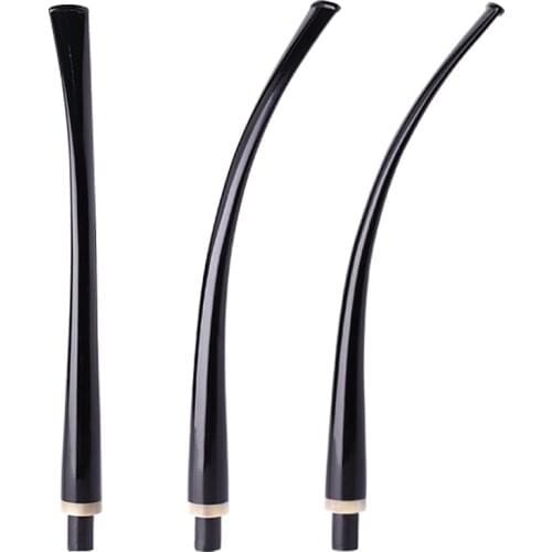 MUXIANG Long Bent Stem Replacement Churchwarden Tobacco Pipe Mouthpiece Fit 9 mm Filters DIY Pipe be0136