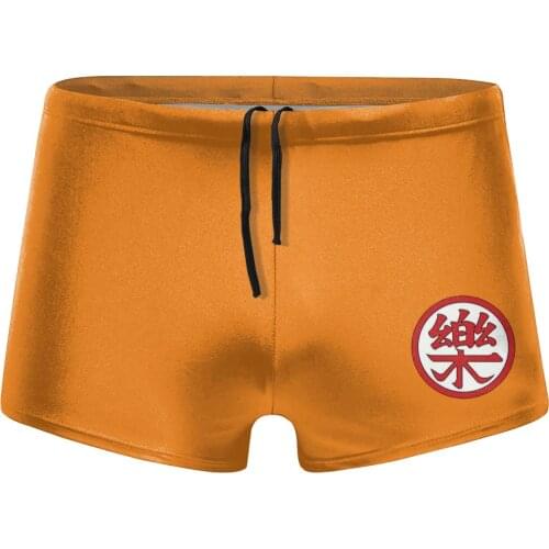 Men Anime Manga swimwear Yamcha Yamuchas Kanji Swimsuit Boy for the sea Pool