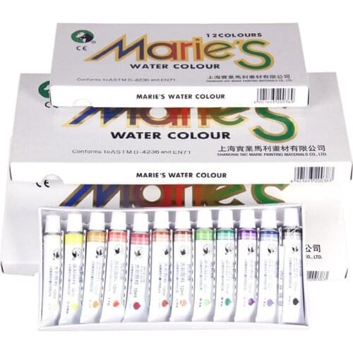 12/18/24/36Colors 12ML Tube Professional Acrylic Paint Set For Fabric Clothing Nail Glass Drawing Painting For Kids Art Supplies