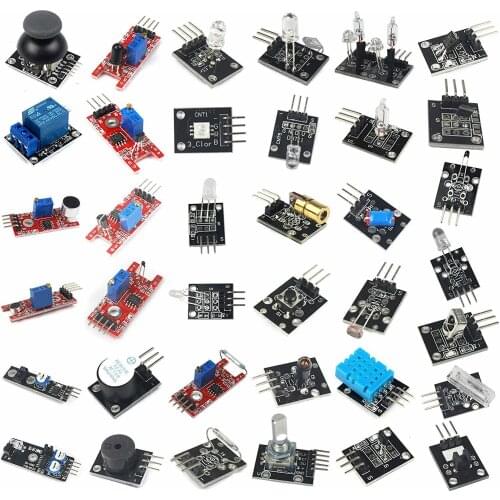 37 In 1 Sensors Modules Kits Plastic Box For Arduino Uno R3 Mega2560 Mega328 Nano Raspberry Pi 3 2 (in Box)