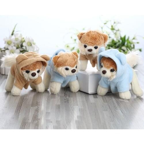 New fashion 12cm plush Cartoon dog Wear hat soft Toy car Pendant good quality Bag decoration lovely birthday christmas gift kid