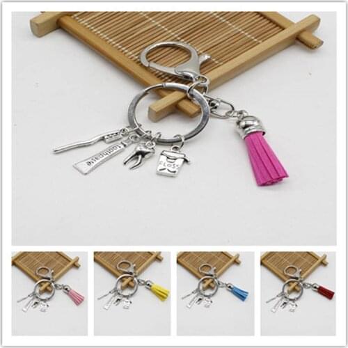 1 new toothbrush dental floss hygienic dental keychain keep hygienic charm decorative keychain backpack pendant tassels keychain