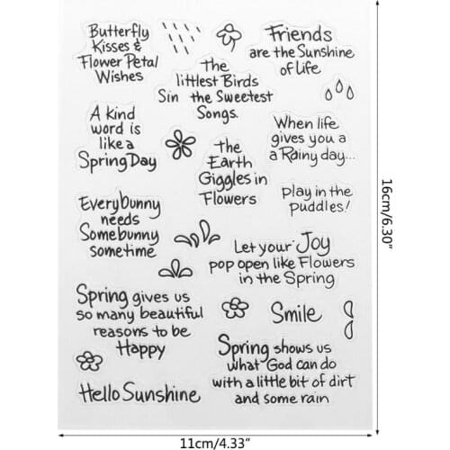 2021 New Nice DIY Silicone Clear Stamp Cling Seal Scrapbook Embossing Album Decor Craft