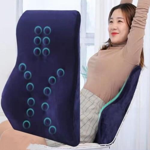 Back pillow Memory Foam Orthopedic Pillow Coccyx Office Chair Cushion Support Waist Back Cushion Car massage Pad