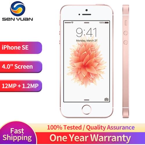 Unlocked Original Apple iPhone SE 4G LTE Mobile Phone iOS 4.0"12.0MP Chip Dual Core Touch ID 16/32/64/128GB ROM Smartphone