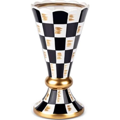 Meckenzie pattern Checkered Vase Medium 30 Cm