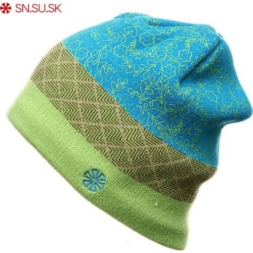 Sn.su.sk Brand Unisex Winter Knitted Knitting Ski Hat Caps Famous Men Women Skiing Hats Warm Beanies Turtleneck Cap