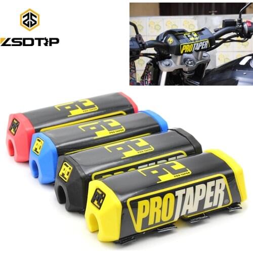 ZSDTRP Square Handlebar Bar Pad 1-1/8 Bike Motorcycle Chest Protector Grips For CRF YZF KTM RMZ DRZ WRF Motocross Dirt Bike