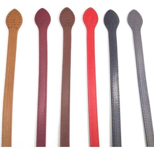 1Pair Leather Handles Durable Shoulder Bags Detachable Belt Girls Leaf Handle Straps Handmade Replacement Handbag Strap 61cm