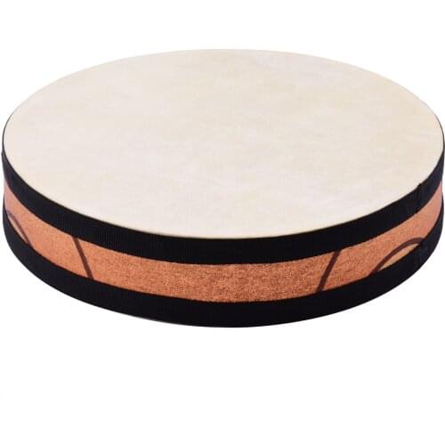 10 Inch Ocean Drum Wooden Handheld Sea Wave Drum Percussion Instrument Gentle Sea Sound Musical Toy Gift for Kids