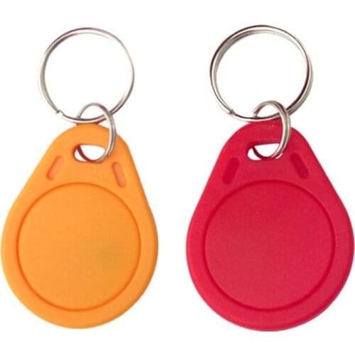 100pcs/lot RFID 125KHz Proximity Card Key Tag Access Control Smart Card 11 Colors Key Buckle