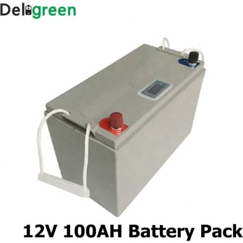 12V 100AH Lithium 3.2V LiFePO4 Battery pack for Solar Energy storage system Electric Boat Yatch with Led display