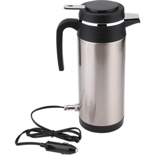 1200ML 12V Stainless Steel Electric In-car KettleTravel Thermoses Heating Water Bottle Vehicle Heating Cup