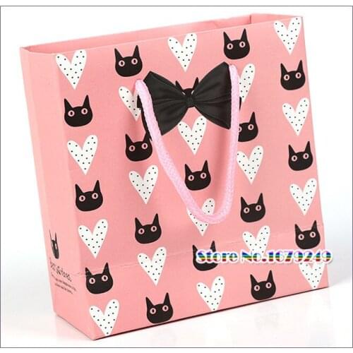 14.5*15.5*7cm Pink colour gift paper bag. paper Candy biscuit bag,Party Wedding Favors give away Gift Bag 100pcs/lot