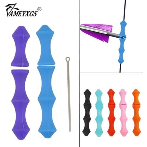 3/5pcs Archery Finger Guard Silicone Finger Tab Protective Gear Fit Recurve Bow Shooting Bow String Save Hunting Accessories