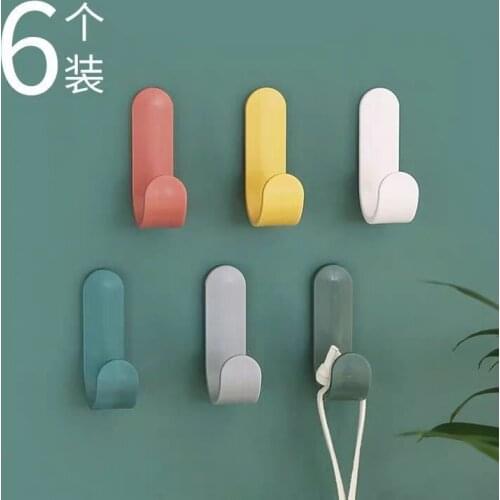 6 Pack Mix and Match Hook Seamless Hook Home No Punching Clothes Hook S
