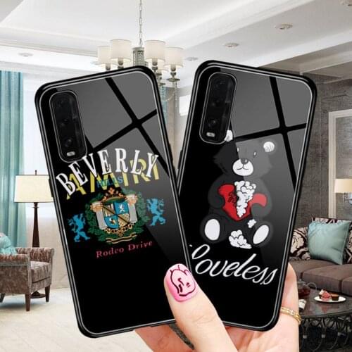 American brand design-Amiri Phone Case Luminous Tempered Glass For OPPO A91 5 8 9 7X 83 57 RENO2 3 4 PRO R11 9 PLUS REALME X50