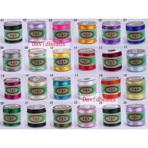 Free Shipping 24Colors Chinese Knot Nylon Macrame Cords Rattai Braided Bracelet Cord Made In Taiwan 165yardsx1.5mm