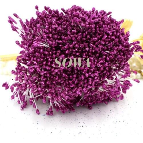 Free Shipping 3mm Dark Rose Floral Glitter Stamen Pistil (800pcs/Lot) Cake Decorating Craft DIY Wholesale and retail