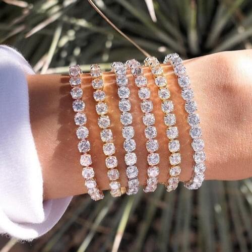 New Cubic Zirconia Tennis Bracelet & Bangles For Women Fashion Lady Jewelry Pulseras Mujer CBP50K