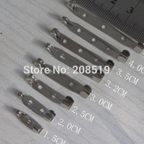 15mm-20mm-25mm-30mm-32mm-35mm-38mm metal pins for brooch 100pcs flower back holder iron clips DIY decorative Fittings