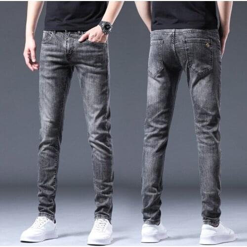 Tencel jeans mens loose straight-leg business mens spring and summer 2021 new high-waist stretch mens jeans 8