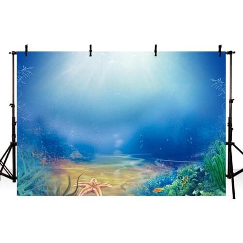 Little Mermaid Backdrop Under The Sea Photo Background Cake Smash Baby Shower Birthday Banner Dessert Table Studio Props