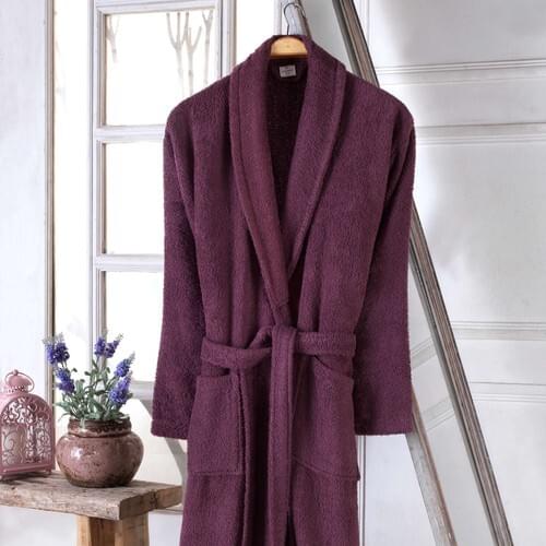 Robe Magenta Color Shawl Collar Unisex A Quality Cotton Touch Made in Turkey / Shipping from Turkey