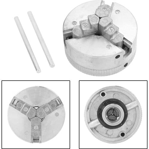 Wear-Resistant 3 Jaw Self-Centering Micro Lathe M14 Mini Lathe Chuck Thread Mount Holder for Milling Drilling Tool