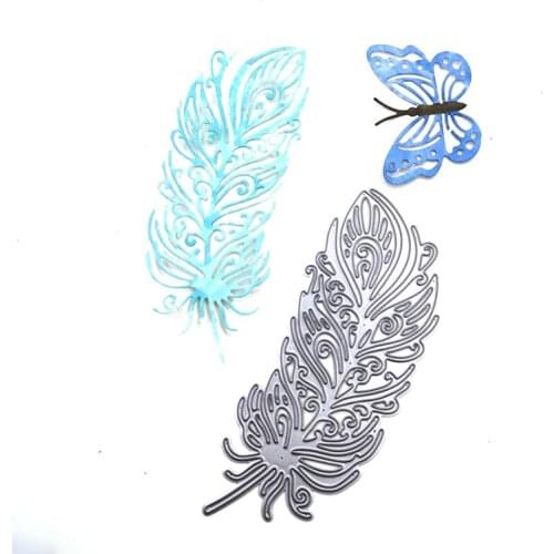 Julyarts Feather Metal Cutting Dies for Scrapbooking New 2021 Stencil Scrapbooking Photo Album Card Paper Embossing Craft DIY