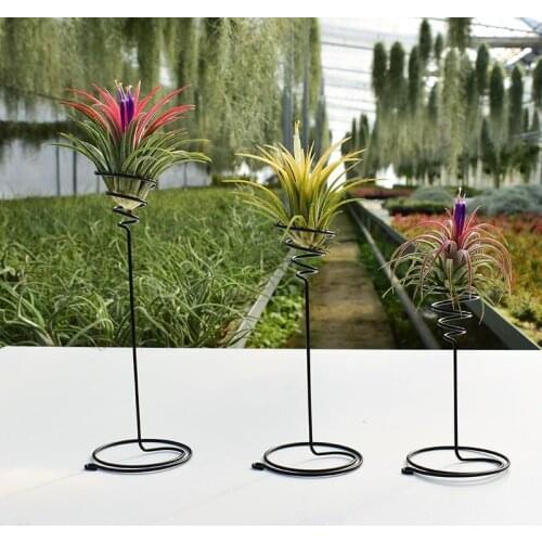 Creative Black Iron Air Pineapple Base Plant Flower Pot Rack Holder Home Balcony Garden Decor Supplies Landscape Accessories