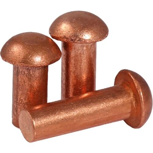 GB867 M5 M6 M8 *L Copper Rivet Pan Head Solid Rivets Brass Half Round Solid Rivet