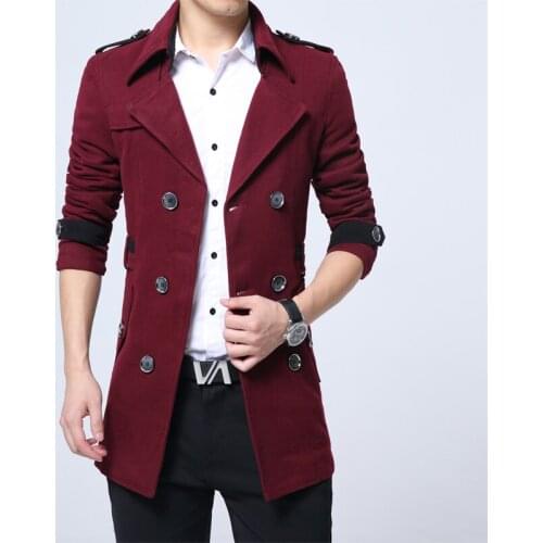Men Autumn Winter Coat Plus Size Woolen Mens Jacket Korean Black Mens Coats Overcoats Man 6xl Casaco Masculino KJ259
