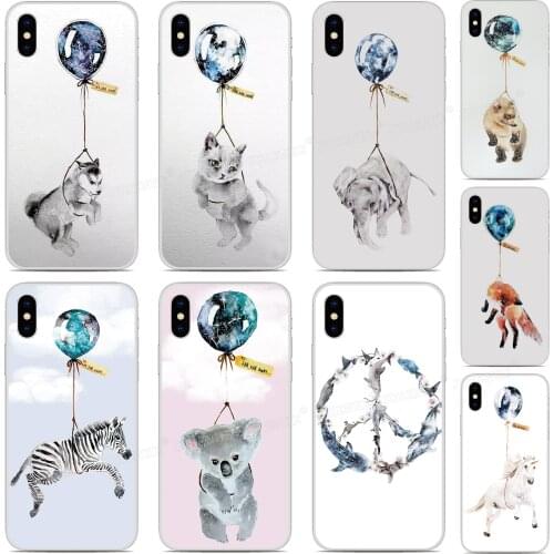 Tpu Soft Animal Balloon Phone Case For iPhones SE 2020 SE2 SE 2 XR X XS 11 Pro MAX 6 6S 7 8 9 Plus For iPod Touch 7 6 5 Cover