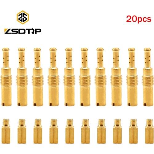 ZSDTRP 20pcs Carburetor Main/Pilot Jet Vice Injector Nozzle For PWK PWM PE PD PJ FCR-MX CV CVK CRS Motorcycle Carburetor Jets