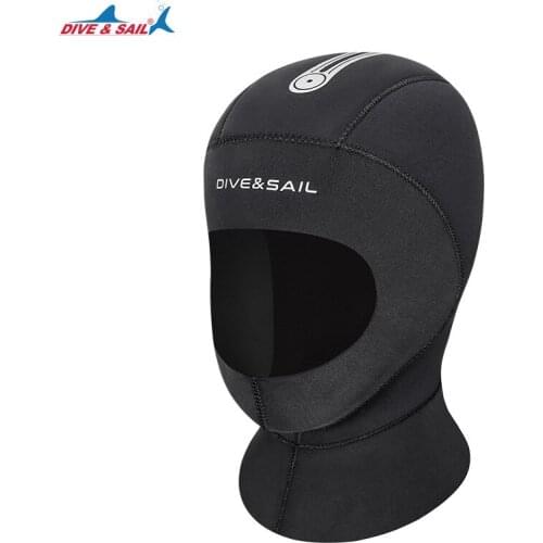 5MM Neoprene Scuba Diving Hood With Shoulder Snorkeling Equipment Hat Cap Winter Swim Warm Wetsuit Spearfishing Dropship HairCap