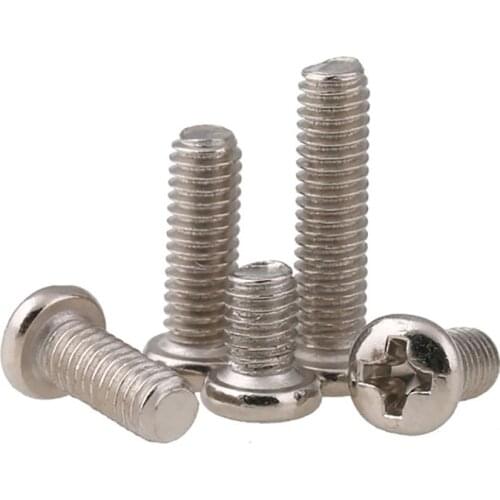 Round Head Screws Nickel Plated Phillips Pan Screw M1.4 M1.7 M2 M2.5