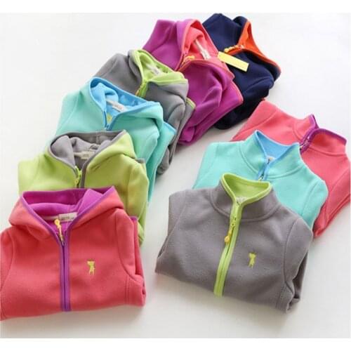 Polar fleece 2020spring new jacket double-faced velvet childrens jacket boys Boy and girl keep warm in various colors s coat